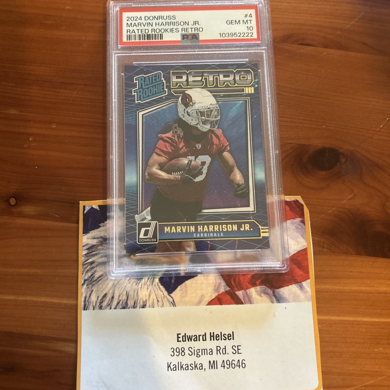 2024 Marvin Harrison Jr Rookie Psa 10