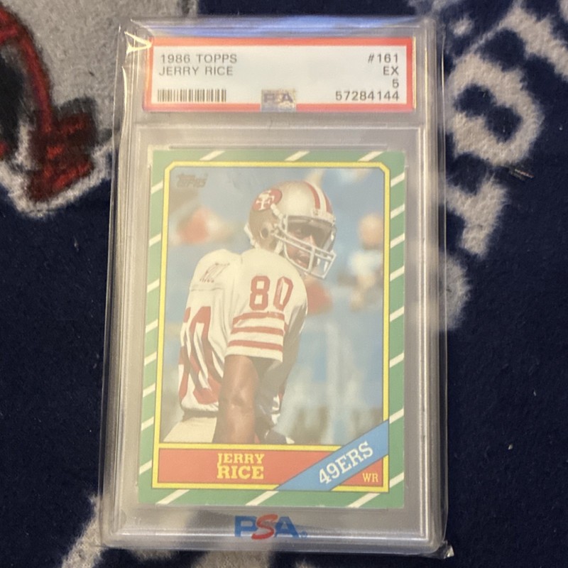 Topps 1986 Jerry Rice Rookie #161 PSA 5 San Francisco 49ers C* Copyright Line