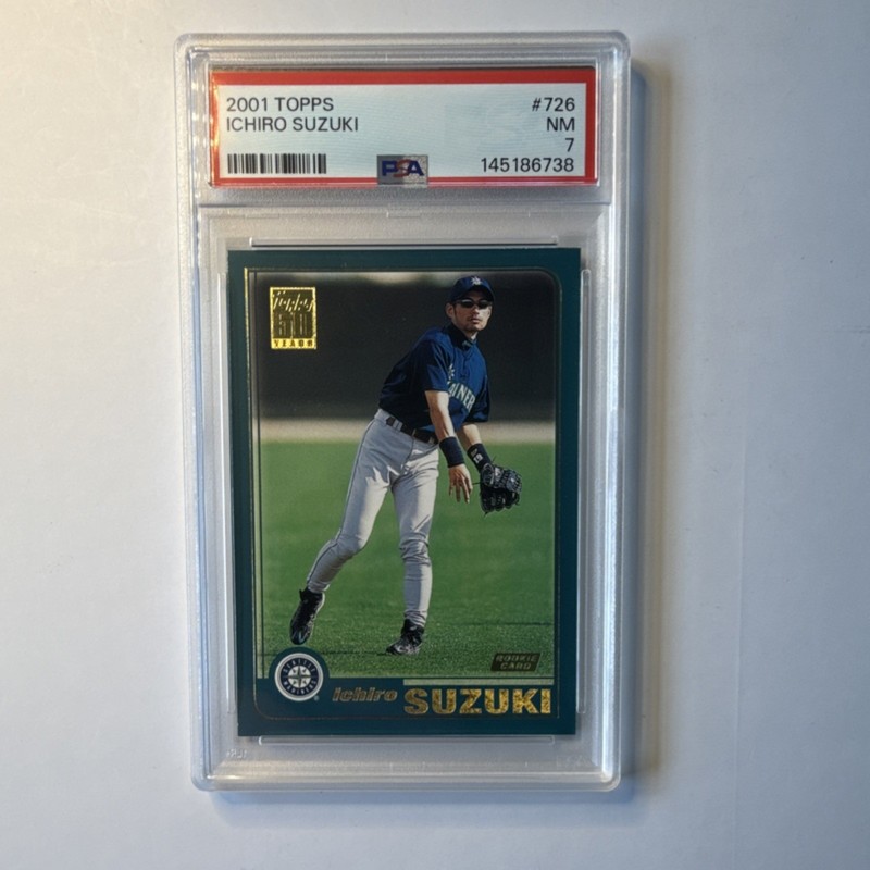 🔥2001 Topps Ichiro Suzuki Rookie #726 PSA 7 Seattle Mariners MLB Baseball🔥