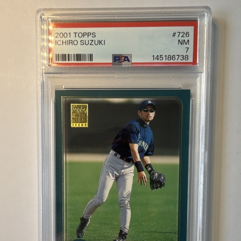 🔥2001 Topps Ichiro Suzuki Rookie #726 PSA 7 Seattle Mariners MLB Baseball🔥 view 2