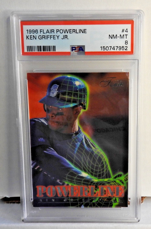 1996 Flair Powerline Insert SP #4 Ken Griffey Jr. Seattle Mariners PSA 8 NM-MT