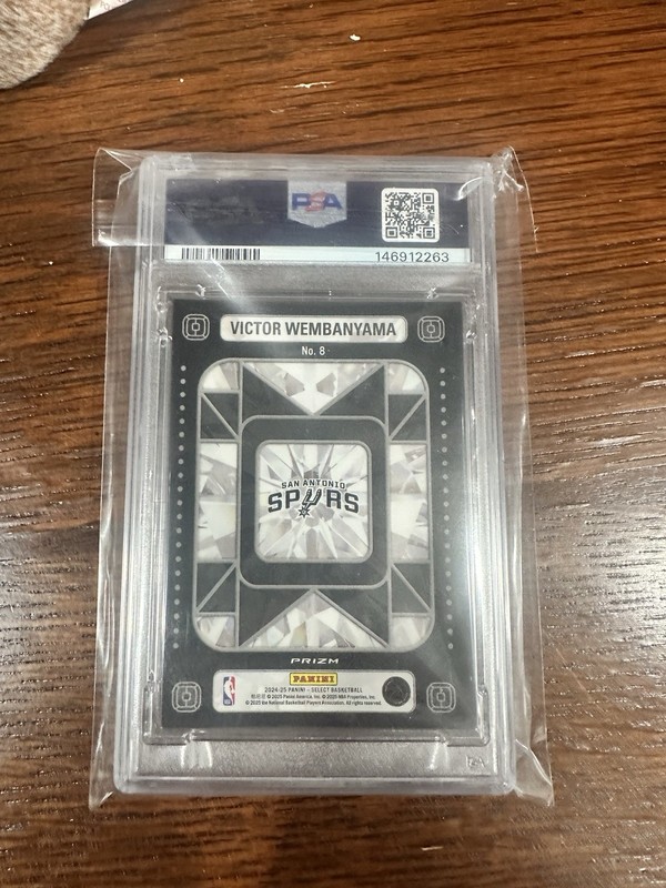 2024-25 Panini Select Victor Wembanyama Crown Jewels PSA 8 Case Hit SSP view 2