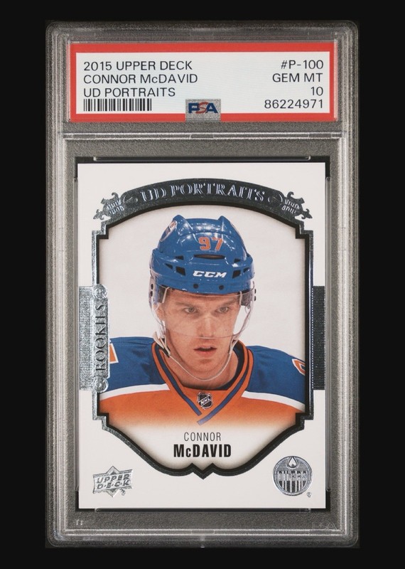 2015 UPPER DECK #P-100 CONNOR MCDAVID UD PORTRAITS RC ROOKIE PSA 10