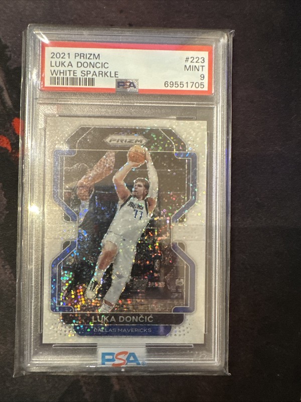 2021 Panini Prizm Luka Doncic WHITE SPARKLE PSA 9 🔥🔥🔥🔥🔥