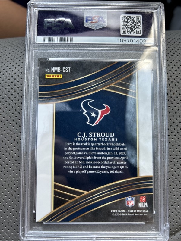 2023 Select Numbers CJ Stroud Rookie PSA 10 Houston Texans #NMBCST 🔥 view 2