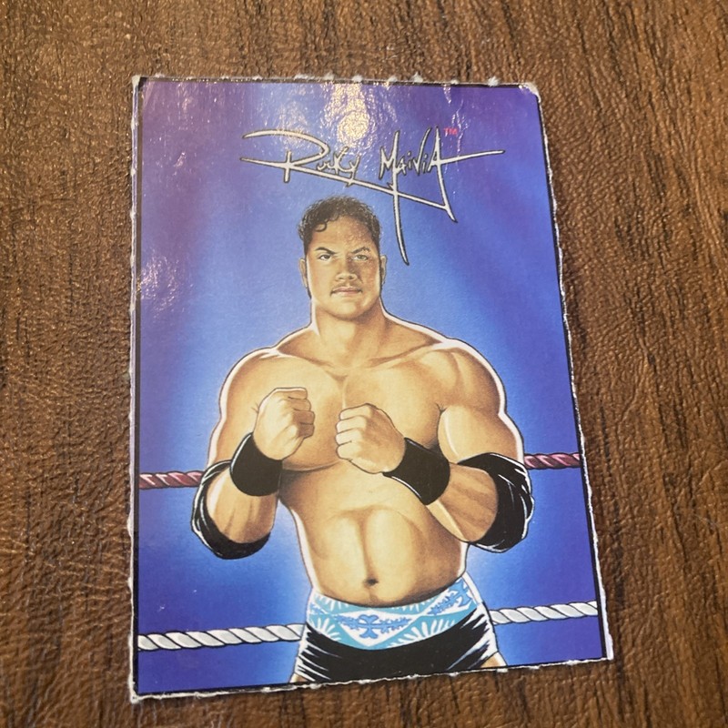 1997 WWF Jus Toys Bend Em DWAYNE JOHNSON THE ROCK Wrestling Card ROOKIE Vintage