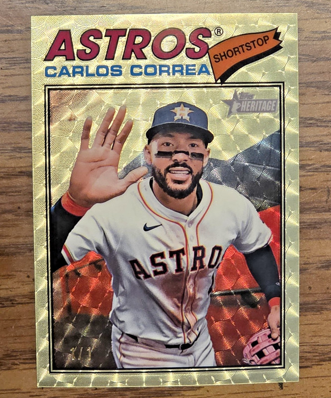 2026 Topps Heritage Superfractor 1/1 Carlos Correa #154 Houston Astros (Twins)