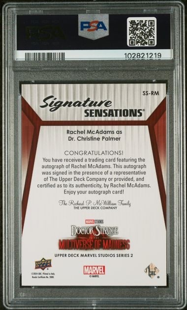 2024 Marvel Doctor Strange Rachel McAdams #SS-RM Cinematic Auto PSA Authentic 10 view 2