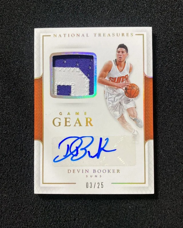 2016-17 Panini National Treasures Prime Devin Booker Auto GW Patch 3/25 KF29