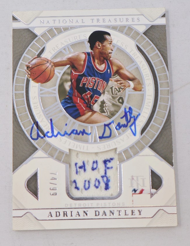 Adrian Dantley 2022 National Treasures Timeless Treasures Patch On Card Auto /99