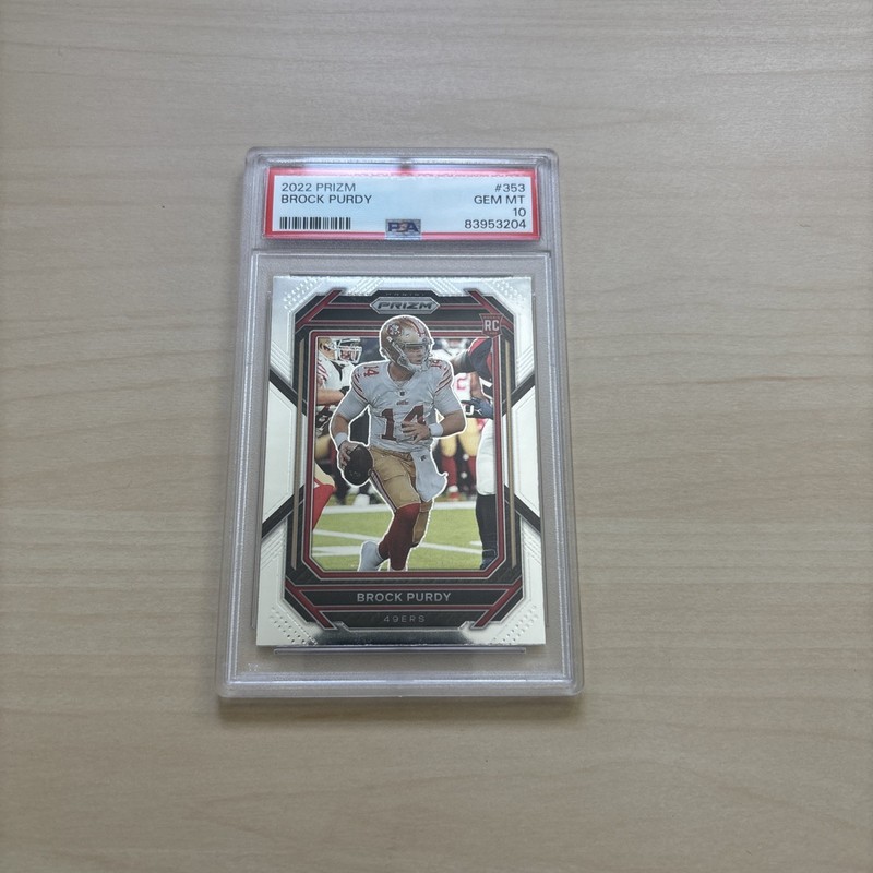 BROCK PURDY 2022 PANINI PRIZM ROOKIE RC #353 PSA 10 GEM MINT! 49ERS NFL