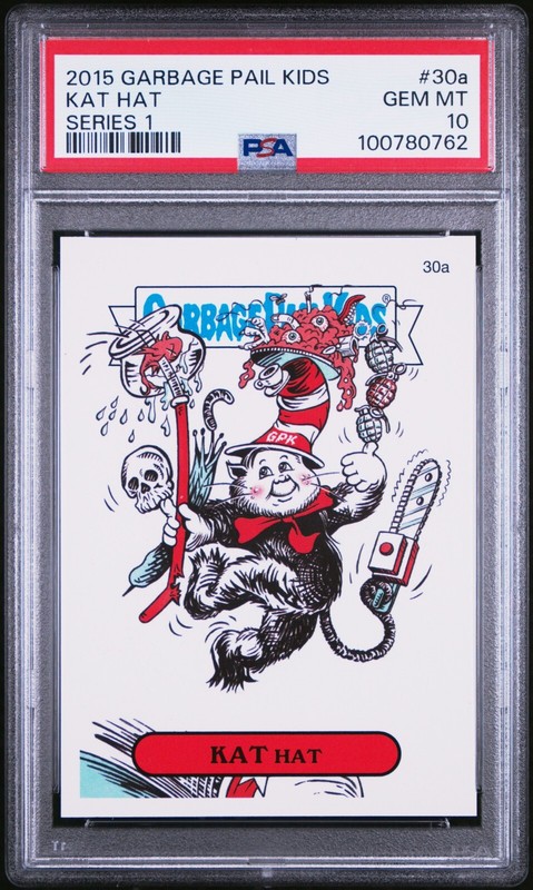 2015 Topps Garbage Pail Kids KAT HAT 30a PSA 10 GEM MINT Card Dr. Seuss Cat Book