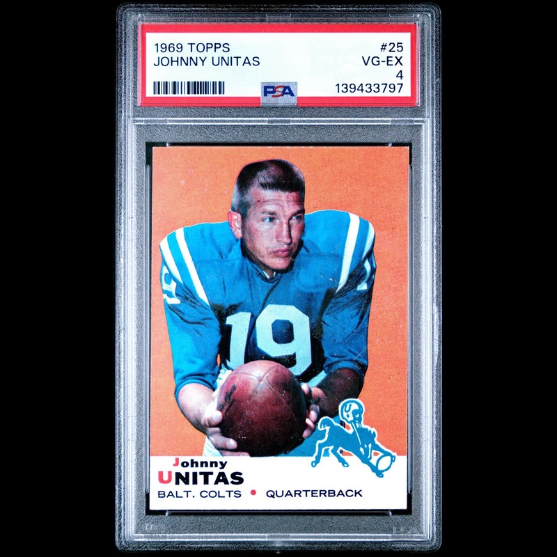 1969 Topps Johnny Unitas #25 PSA 4 VG-EX Colts HOF Vintage Football Card