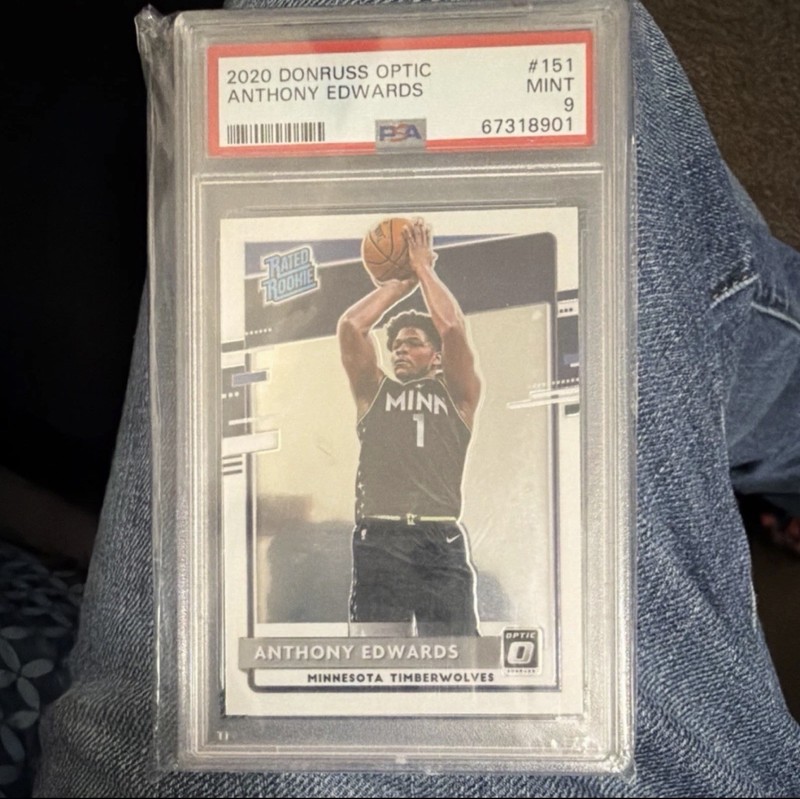 Panini Donruss Optic Anthony Edwards #151 PSA 9 Timberwolves Prizm 