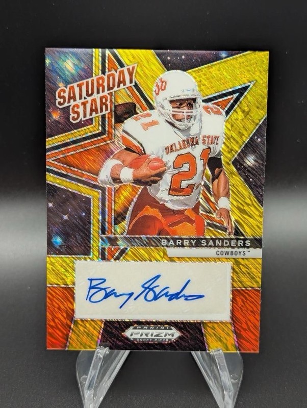 2025 Panini Prizm Draft Picks Barry Sander FOTL Gold Shimmer Auto 11/15