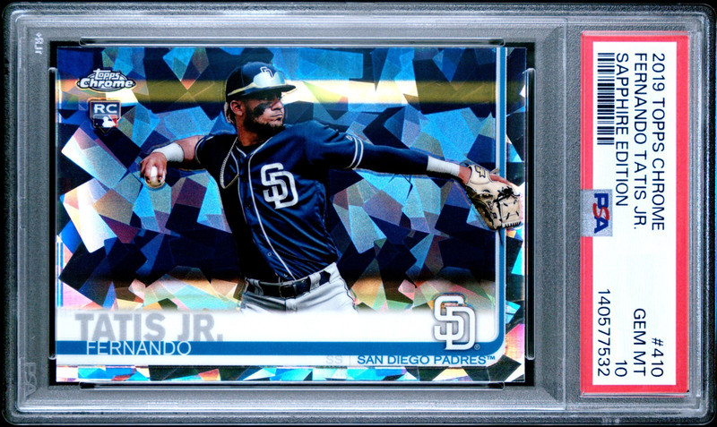 2019 Topps Chrome Sapphire #410 Fernando Tatis Jr. RC PSA 10