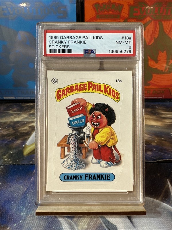 1985 Topps Garbage Pail Kids Cranky Frankie No. 18a PSA 8