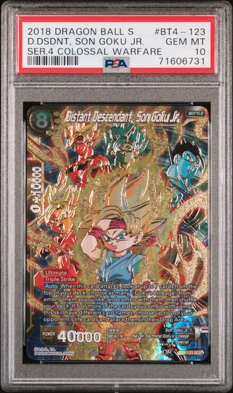 Distant Descendant Son Goku BT4-123 Dragon Ball Super DBS SCR PSA 10 Bandai