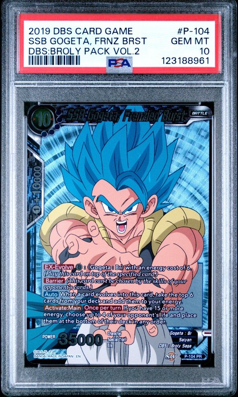 2019 Dragon Ball Super Card Game SSB Gogeta FOIL #P-104 PSA 10 GEM MINT
