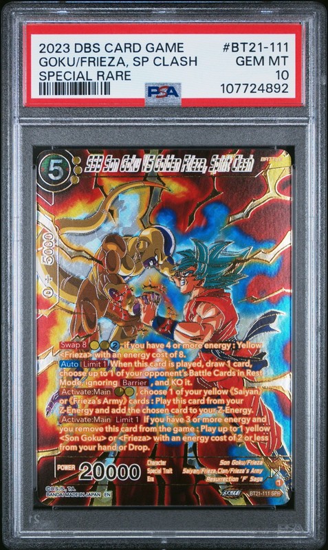 Dragon Ball Super DBS SSB Son Goku Vs Golden Frieza Spirit Clash BT21-111 PSA 10