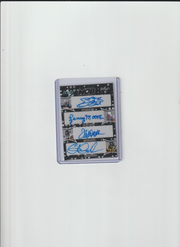 2025 Leaf Eclectic Mob 4 Smith Moore Davis Dickerson 1/1 Auto Black Sparkles