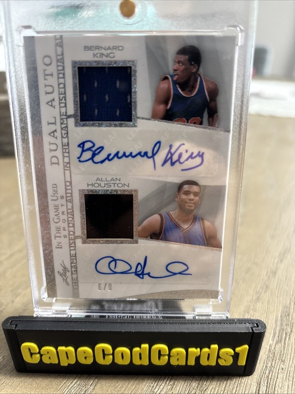2025 Leaf ITGU Game Used Dual Auto Patch Bernard King Allan Houston /8 #IGD-4 view 1