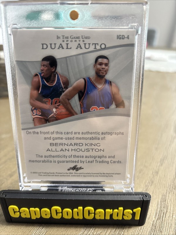 2025 Leaf ITGU Game Used Dual Auto Patch Bernard King Allan Houston /8 #IGD-4 view 2
