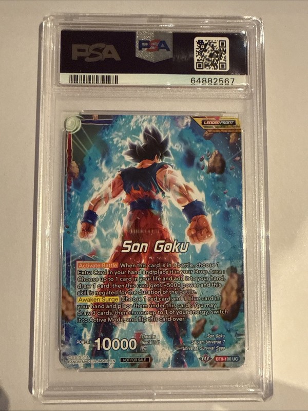 Dragon Ball Super Ultra Instinct Son Goku Limits Surpassed Judge BT9-100 PSA 10 view 2