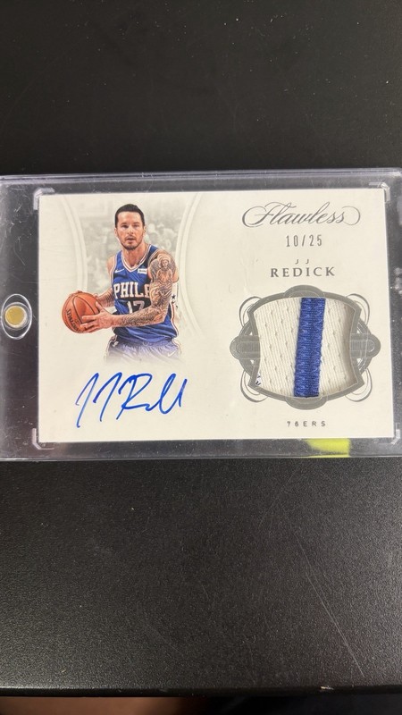 JJ Redick 2017-18 Panini Flawless 10-25 #FP-JR Patch Auto Sixers Lakers Philly