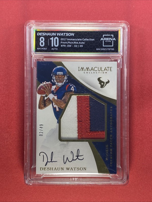 DESHAUN WATSON - 2017 Immaculate Collection ROOKIE PATCH AUTO RPA /49