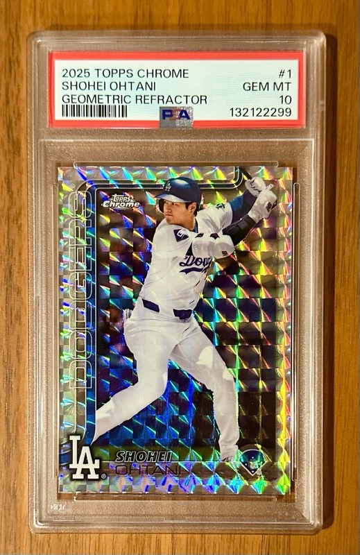 2025 Topps Chrome Shohei Ohtani Geometric Refractor Non Auto PSA 10 GEM MVP ROY
