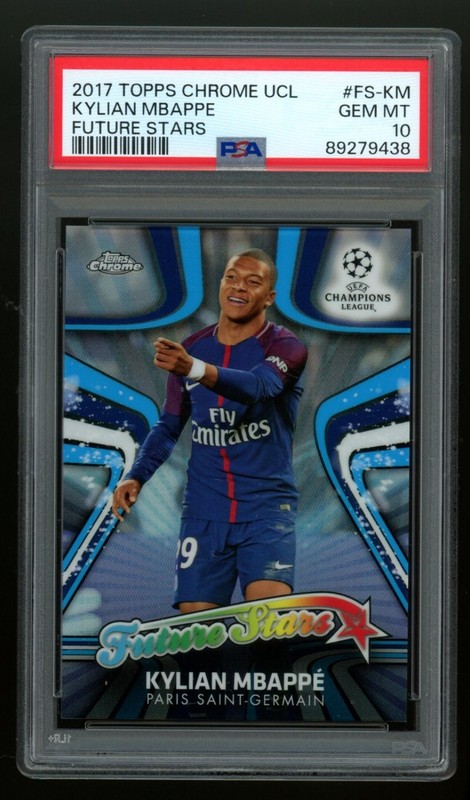 PSA 10 2017 Topps Chrome UEFA Kylian Mbappe Future Stars #FS-KM PSG