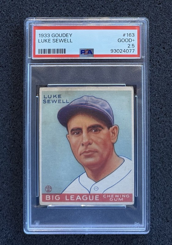 1933 Goudey - #163 Luke Sewell - PSA 2.5