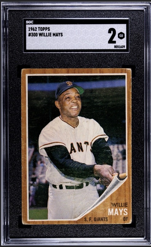 1962 TOPPS #300 WILLIE MAYS GOOD SGC 2 #8051639 I COMBINE SHIP $5 UNLIMITED