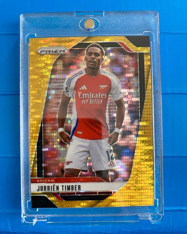 2024-25 Panini Prizm Premier League  Jurrien Timber Gold 10/10 Ssp