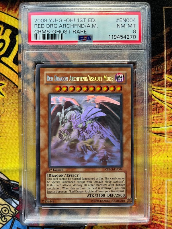 2009 YU-GI-OH! CRMS-EN004 RED DRAGON ARCHFIEND ASSAULT MODE GHOST RARE 1ST ED PS
