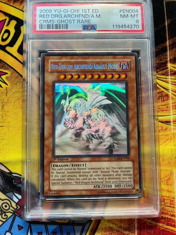 2009 YU-GI-OH! CRMS-EN004 RED DRAGON ARCHFIEND ASSAULT MODE GHOST RARE 1ST ED PS view 2