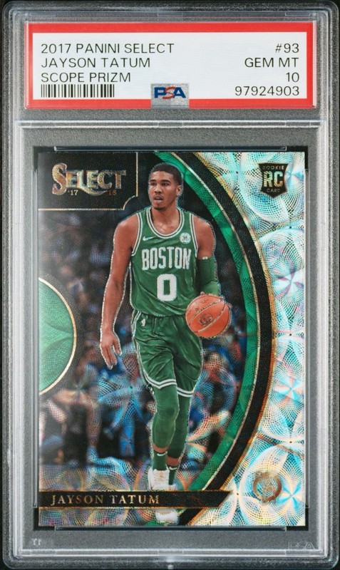 2017-18 Panini Select - Concourse Jayson Tatum #93 Scope Prizm RC PSA 10