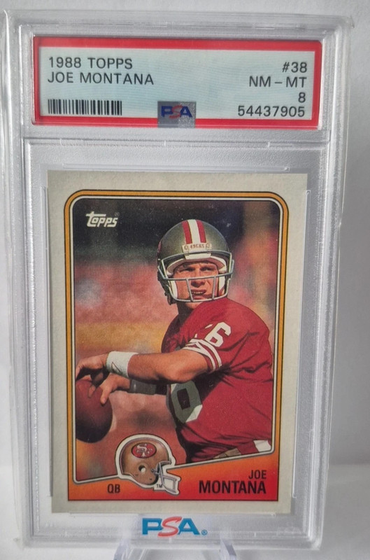 1988 Topps Joe Montana #38 PSA 8 NM-MT 49ers Hall of Fame QB Vintage 🔥📈