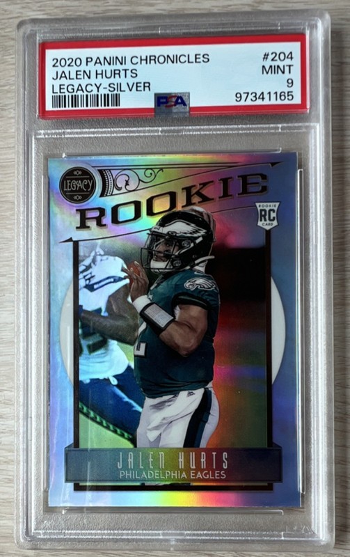 Panini 2020 Chronicles Legacy Update Rookies Silver Jalen Hurts RC #204 PSA 9