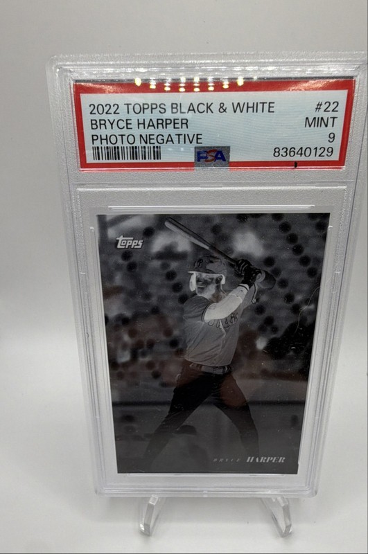 2022 Topps Black & White - Bryce Harper #22 Photo Negative