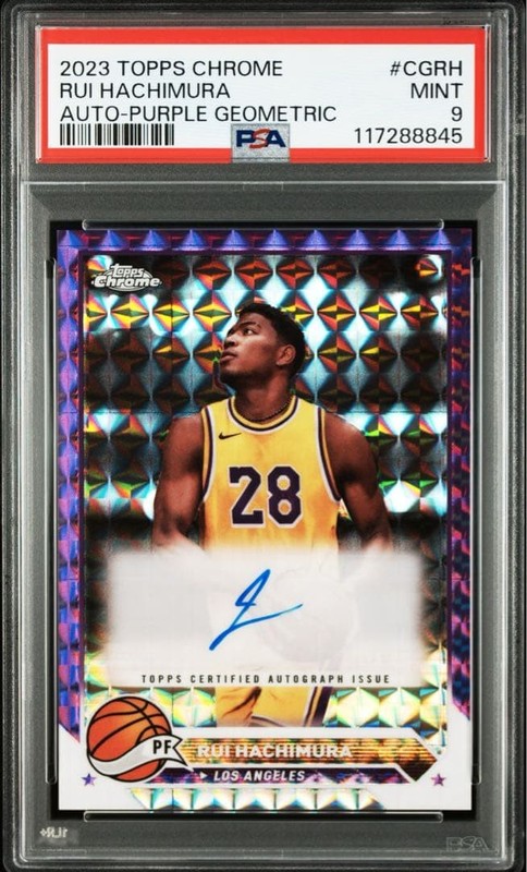 Topps Chrome 2024 Rui Hachimura Autograph PSA9 Basketball Card NBA Card