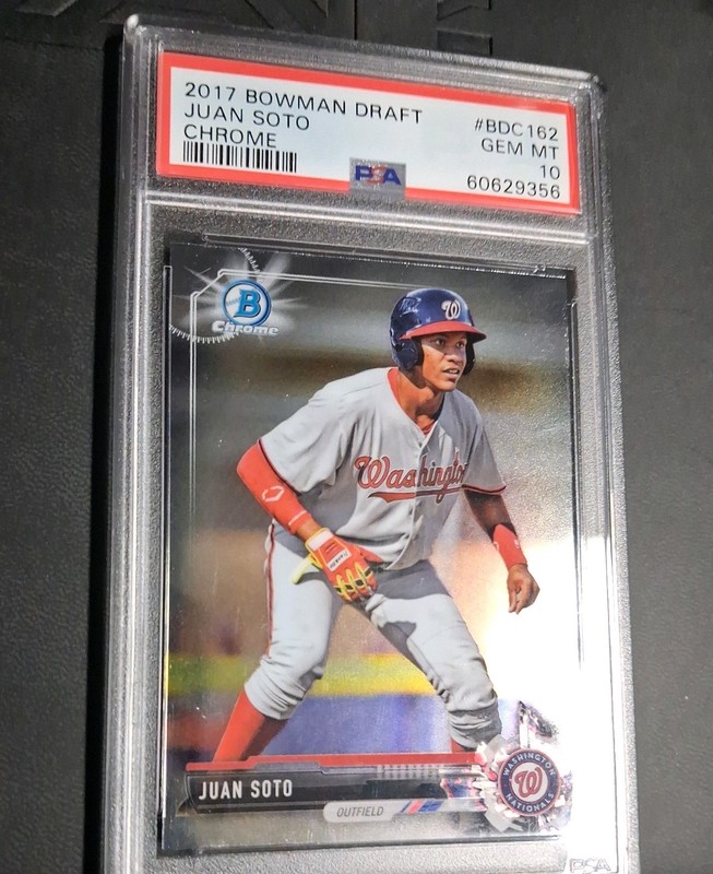 2017 Bowman Draft Chrome Juan Soto RC Rookie BDC162 *PSA 10 GEM MINT*  Mets Nats