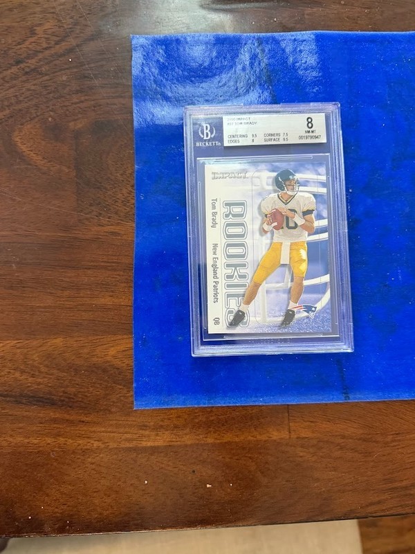 2000 Skybox Impact Tom Brady beckett 8