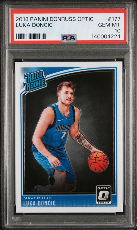 2018-19 Donruss Optic-  Rated Rookie Luka Doncic #177 (RC) PSA 10 Lakers 
