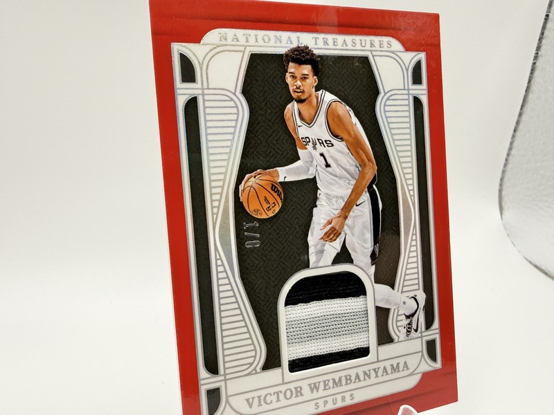 2024-25 National Treasures Victor Wembanyama 1/8 GW Patch International Red #JSY