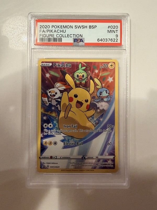 Pikachu Holo Promo SWSH020 SWSH Sword & Shield Promo Cards PSA 9