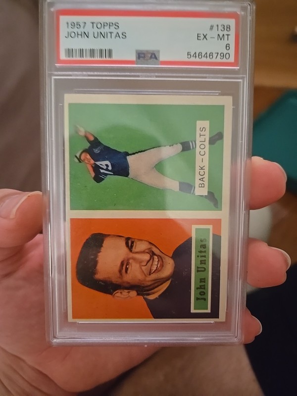 1957 Topps Johnny Unitas #138 (RC) Rookie Baltimore Colts PSA 6 EX-MT HOF GOAT