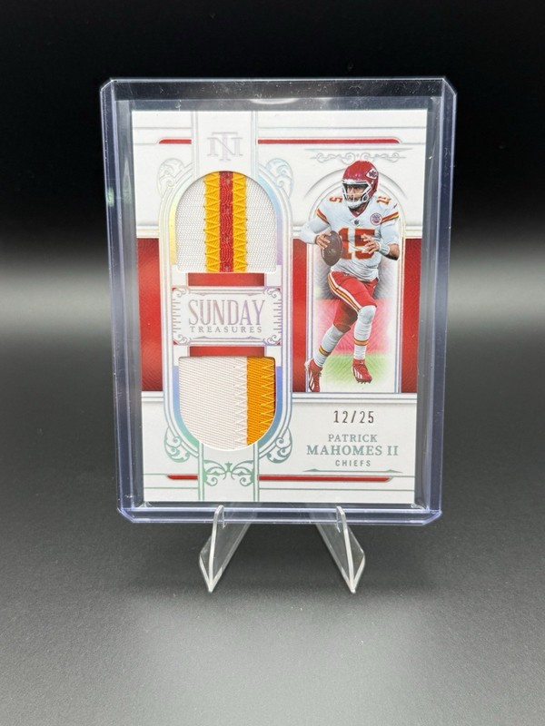 PATRICK MAHOMES II 2025 NATIONAL TREASURES SUNDAY TREASURES PATCH /25