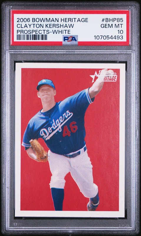 2006 Bowman Heritage Prospects White #BHP85 Clayton Kershaw PSA 10
